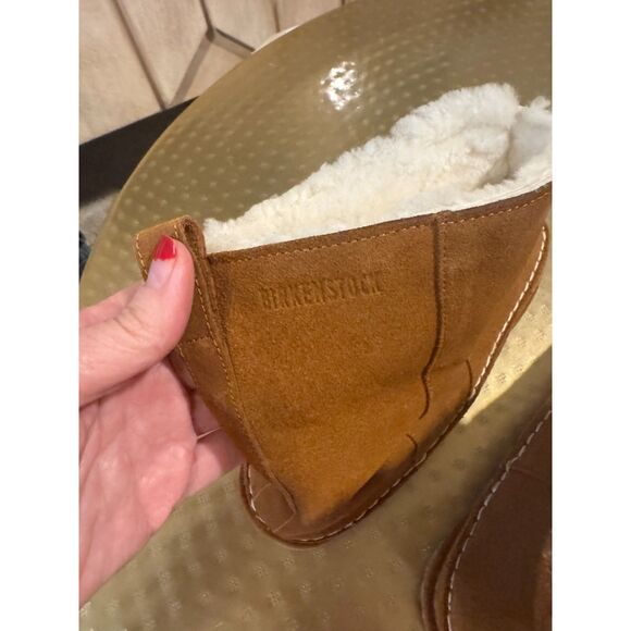 Birkenstock Women's Lahti Mink Brown Suede Shearling Fur Boots EU 39 Size 8 US - Picture 5 of 5